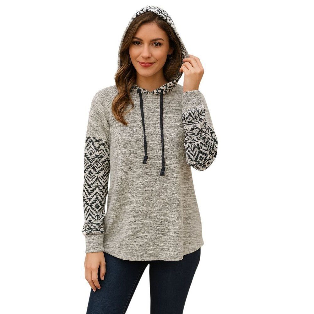 22ND BY BINEE Sweatshirt Hoodie Hooded Boho Pullover WOMEN'S WOMAN'S Size Medium